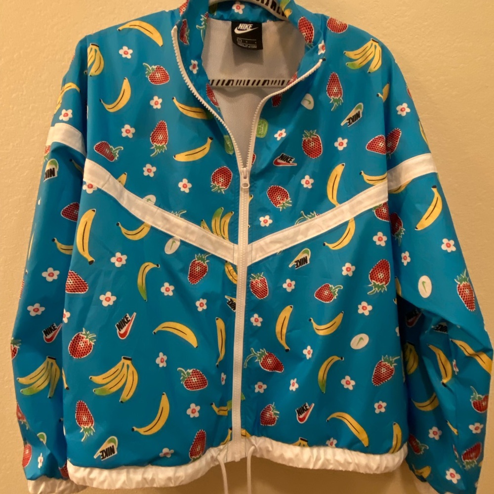 Nike Blue Fruit Print Utility Jacket